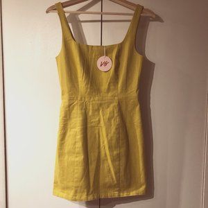 XS Vergegirl mini sheath dress in gold - NWT